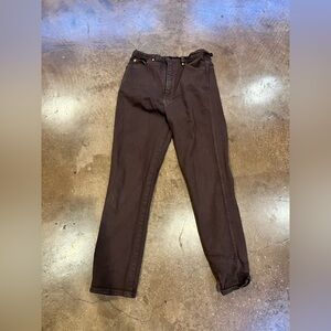 Judi Rosen | judi stretch skinny jean, brown | size 29, fits 30 large medium